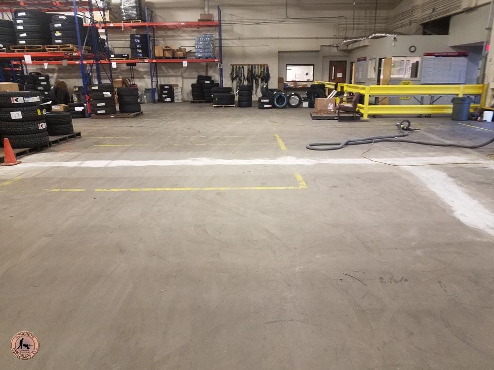 Commercial Warehouse Floor Control Joint Repair, Joint Fill and Grind