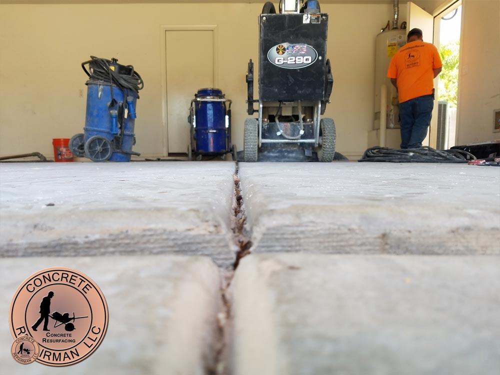 Heaved Concrete Floor Crack Repair Arizona