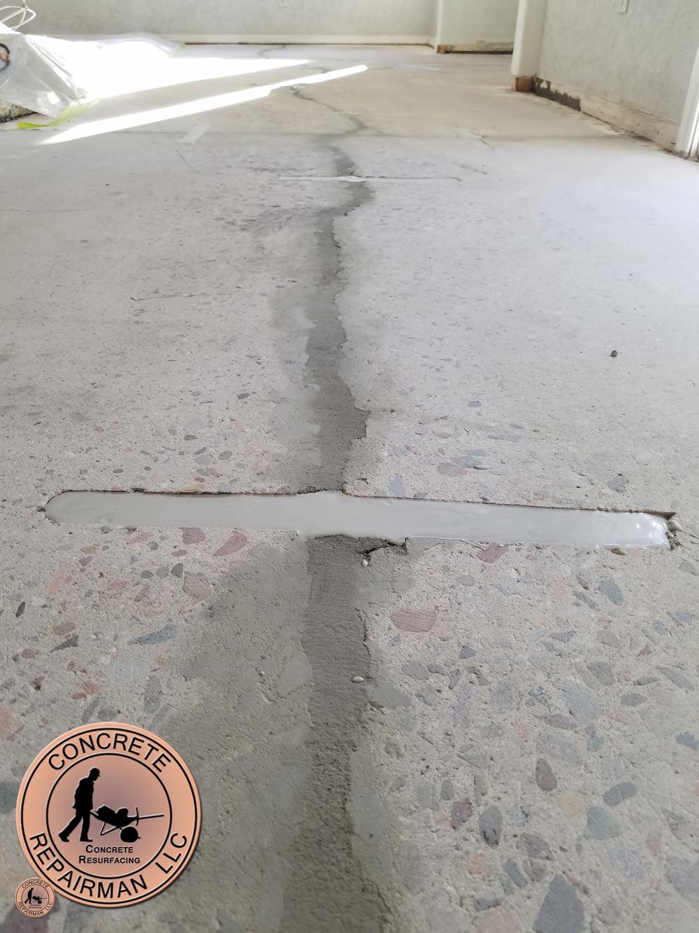 garage concrete slab crack repair contractor in phoenix