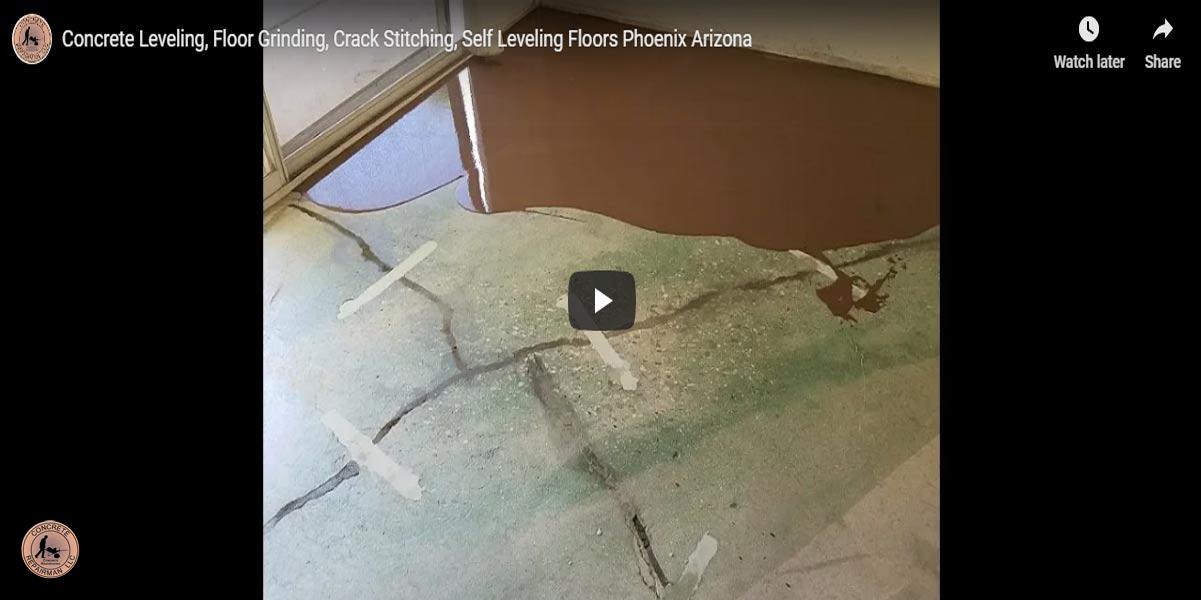 Concrete Leveling, Floor Grinding, Crack Stitching, Self Leveling Floors Phoenix Arizona