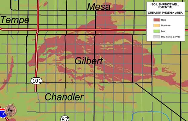 expansive clay soil in Greater Phoenix Area - Concrete Repairman