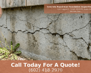 Cracked residential foundation in Phoenix, Arizona being evaluated to determine whether foundation repair or replacement is the appropriate solution by Concrete Repairman LLC