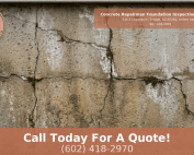 Cracked residential foundation wall in Phoenix, Arizona showing structural damage evaluated by Concrete Repairman foundation repair contractors for professional inspection and repair services